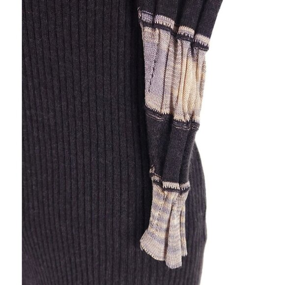 M by Missoni Ribbed Knit Long Sleeve Sweater 46 US 10 Womens Gray Multi $950 - Picture 3 of 11